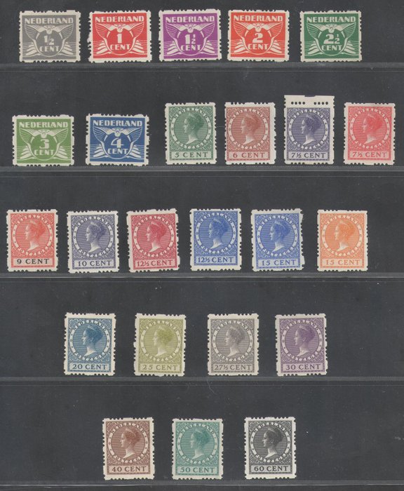 Holland 1928 - Firesidet rullesartering - NVPH R33/R56