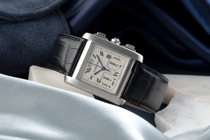 Cartier - Tank Française - W5101455, 2531 - Mænd - 2000-2010