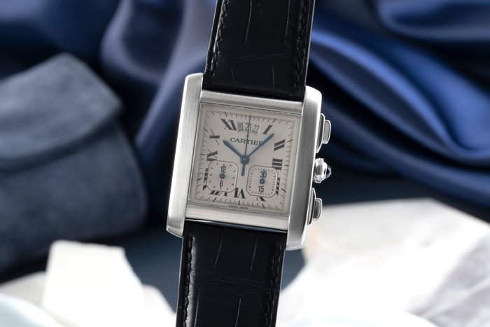 Cartier - Tank Française - W5101455, 2531 - Mænd - 2000-2010