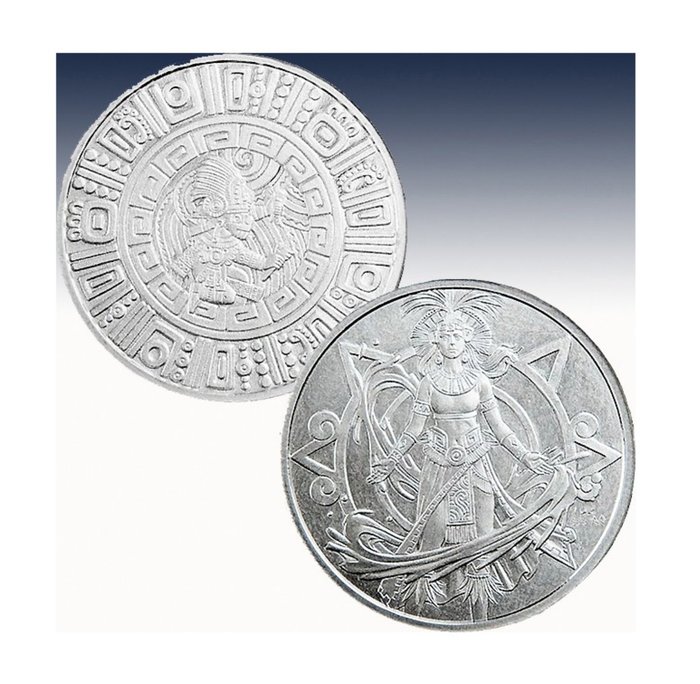 Mexico. Silver medal ND Aztec Water Deity, 1 Oz (.999)  (Ingen mindstepris)