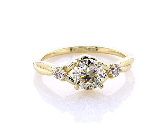 Ring - 14 karat Gulguld -  0.80ct. tw. Diamant (Natur) - Diamant