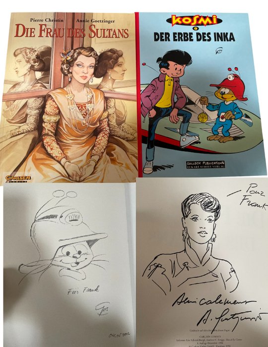 Das Erbe des Inka  Die Frau des Sultans - with Signature  Sketch from Yos and Goetzinger - 2 Comic