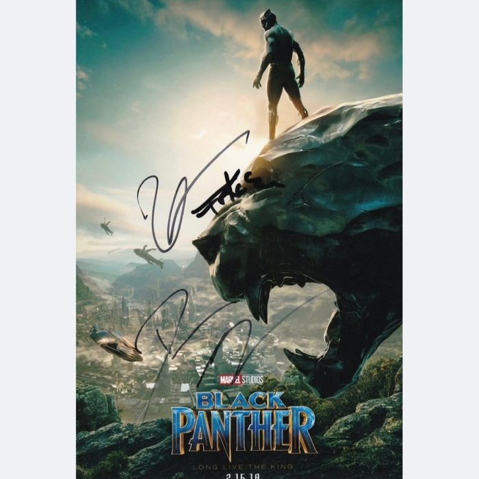 Black Panther - Signed by 3 Of The Cast