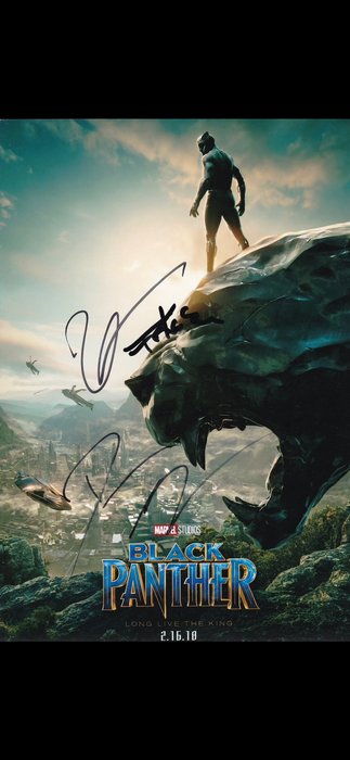 Black Panther - Signed by 3 Of The Cast