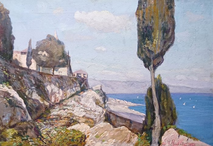 Angelo  Muchetti (1912-1960) - Veduta del Lago di Garda