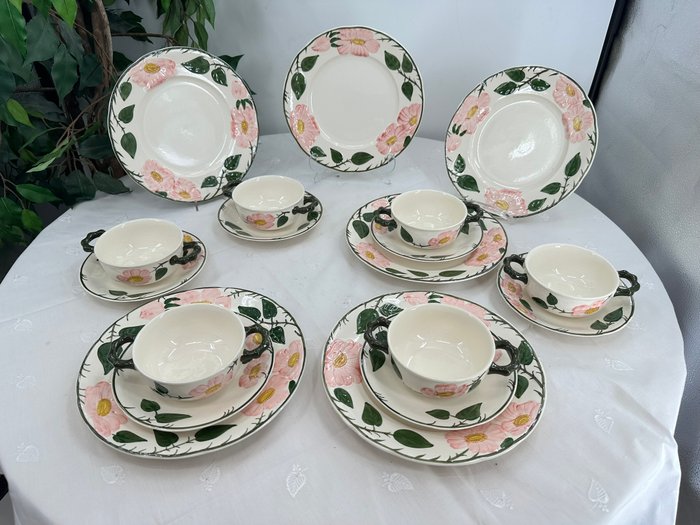 Villeroy  Boch Wild Rose 18-teiliges - Middagssæt (18) - Porcelæn - Håndmalet