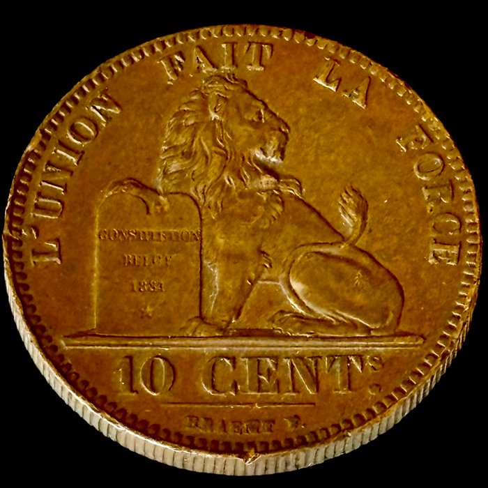 Belgien. Leopold 1.. 10 céntimos 1847/37 (S36-005)