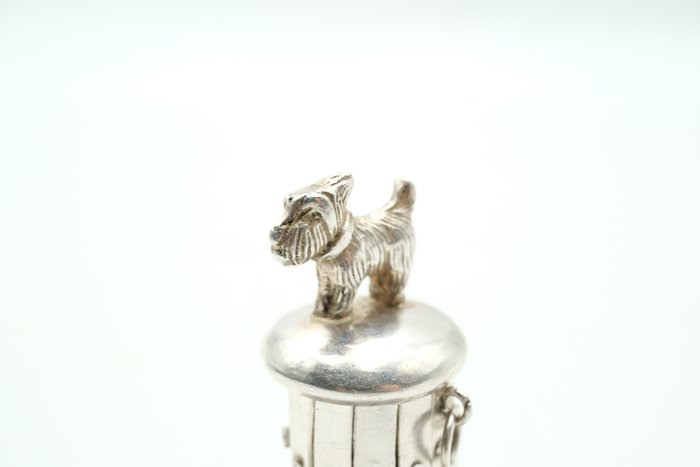 Figur - Coin holder Dog - .833 sølv