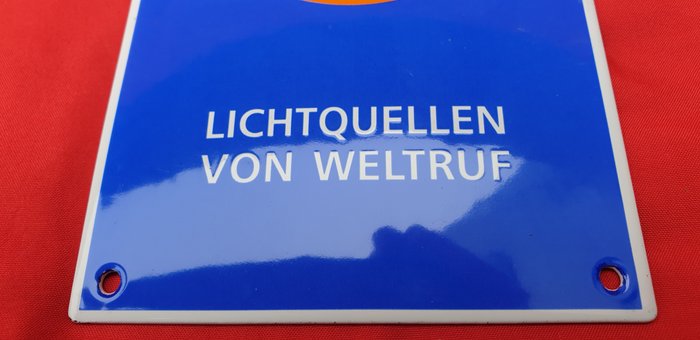 Emaljeplade - Gammelt metal emaljeskilt fra "Osram"