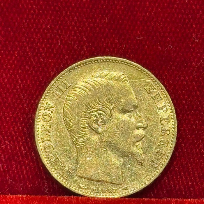 6,45 grams - Guld 900 - 20 Francs Napoleon III