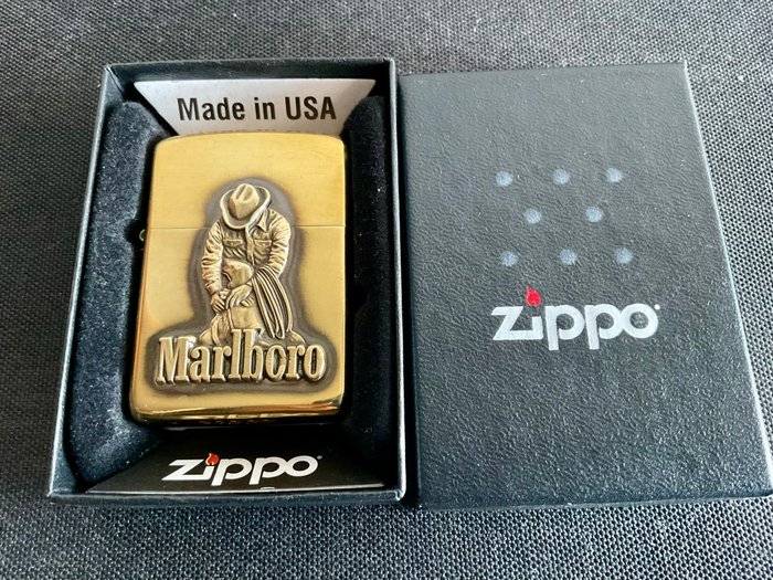 Zippo - Marlboro - Lommelighter - Messing