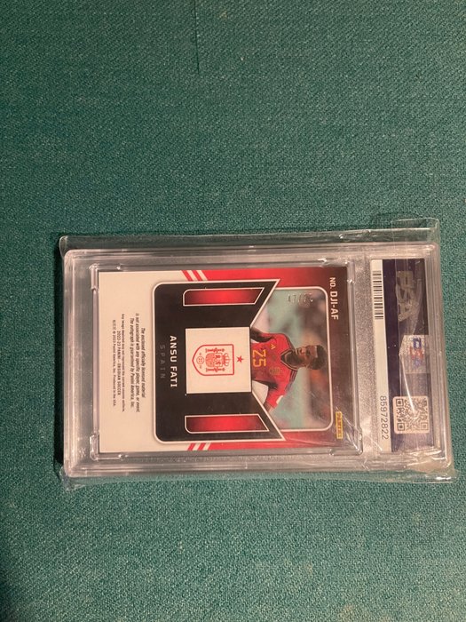 2022/23 - Topps - Obsidian - Ansu Fati - Dual Jersey Ink-EE Orange /75 - 1 Graded card - PSA 9