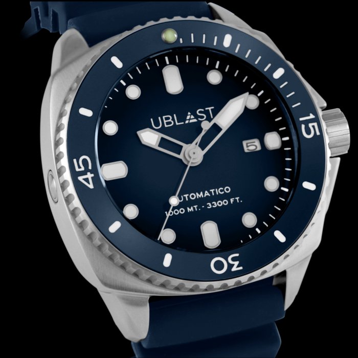 Ublast - SeaStrong Blue Rubber Strap - UBSS46CBU - Sub 100 ATM - Mænd - Ny