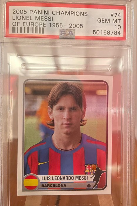 2005 - Panini - Champions of Europe - Lionel Messi - #74 Rookie - 1 Graded card - PSA 10