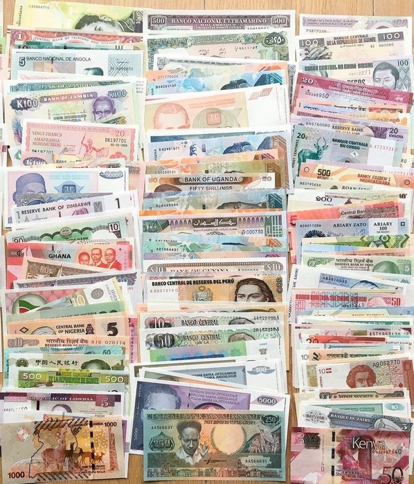 Verden. - 250 Different banknotes - various dates  (Ingen mindstepris)