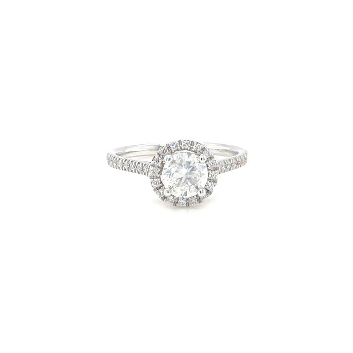 Ring - 14 karat Hvidguld -  1.34ct. tw. Diamant (Natur) - Diamant