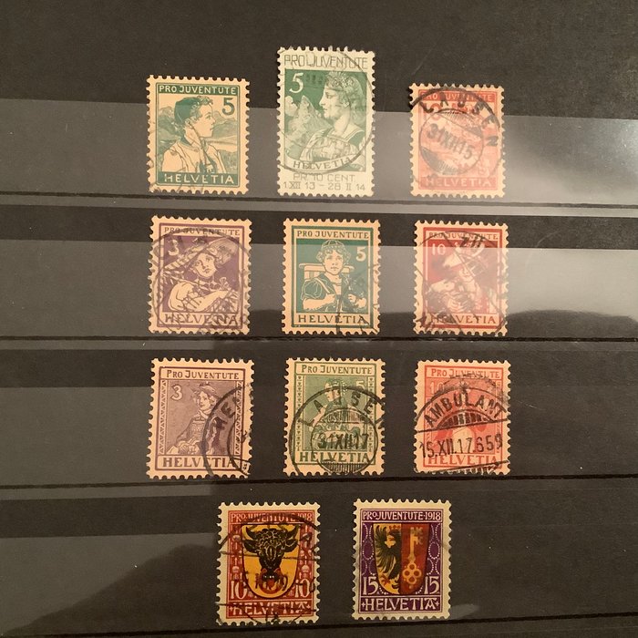 Schweiz 1913/1960 - Komplet Pro Juventute-kollektion - Zumstein J1/J187