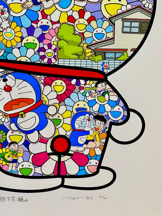 Takashi Murakami (1962) - Doraemon in the Field of Flowers