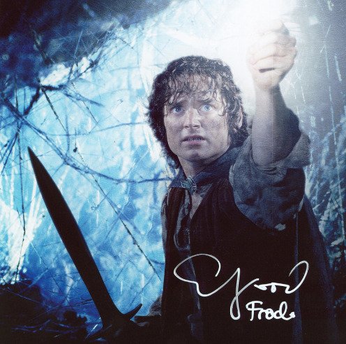 The Lord of The Rings - Elijah Wood "Frodo" - Signed 28x35 cm Photo with Beckett COA