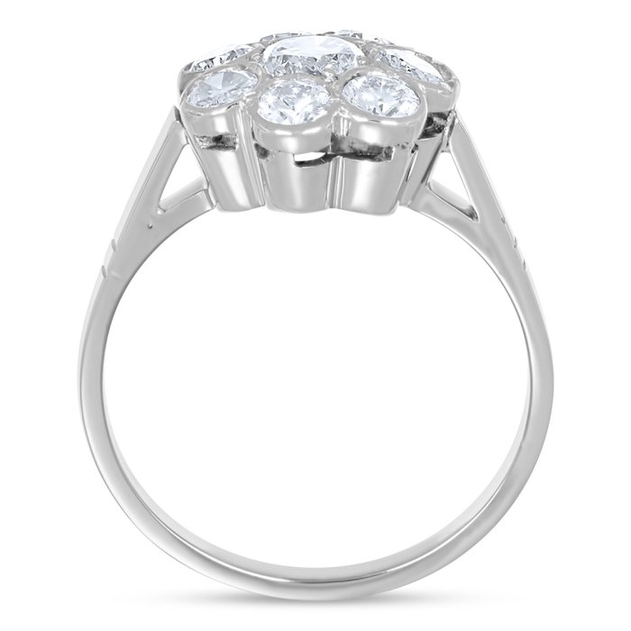 Ring - 18 kraat Hvidguld -  1.38ct. tw. Diamant (Natur)