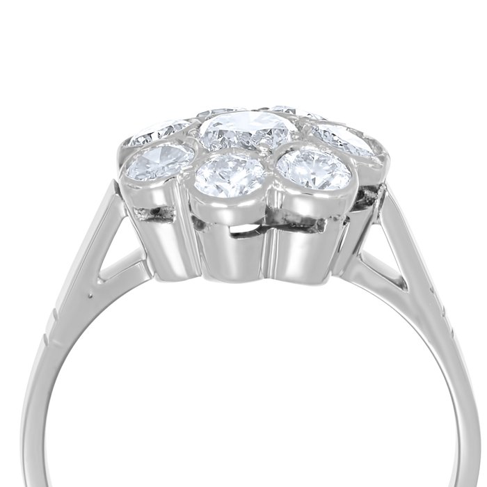 Ring - 18 kraat Hvidguld -  1.38ct. tw. Diamant (Natur)