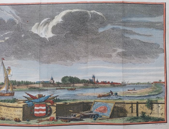 Holland - Låse; Isaak Tirion - De Stas Sluis van t Klein-Pas te zien - 1740