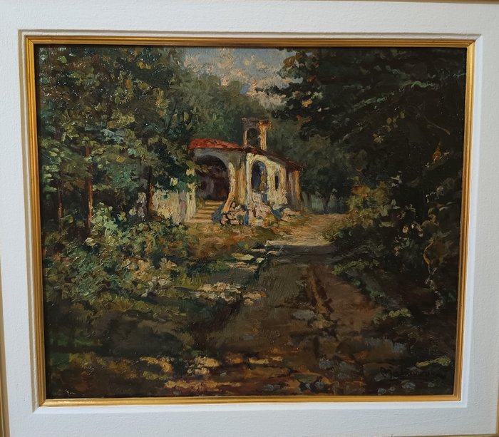 Angelo Malinverni (1877–1947) - La casa nel bosco - No Reserve