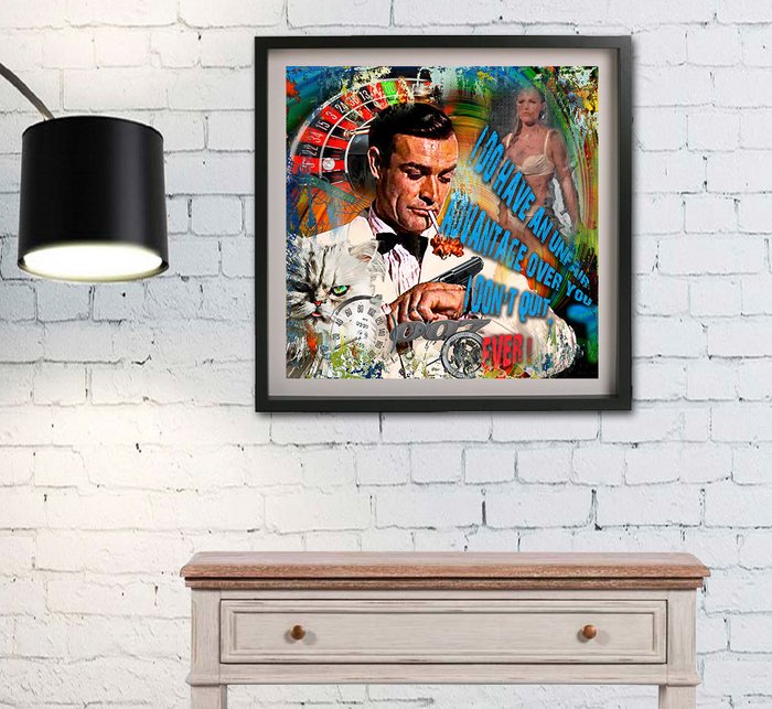 James Bond - Original LUC BEST Giclee  James Bond "Unfair Advantage"