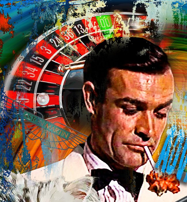 James Bond - Original LUC BEST Giclee  James Bond "Unfair Advantage"