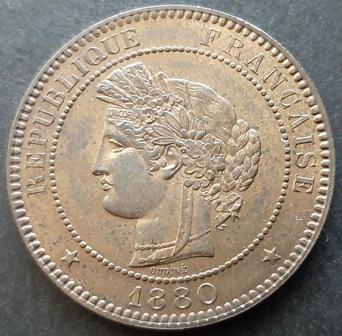 Frankrig Third Republic (1870-1940) 10 Centimes 1880-A Paris "Cérès"