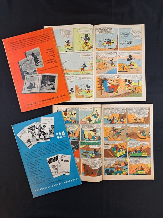 Albi d'Oro Serie Comica - Topolino e il Mostro dei Sette Colori e altri Albi d'Oro - 9 Comic - Første udgave - 1955