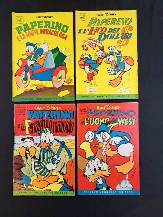 Albi d'Oro Serie Comica - Topolino e il Mostro dei Sette Colori e altri Albi d'Oro - 9 Comic - Første udgave - 1955