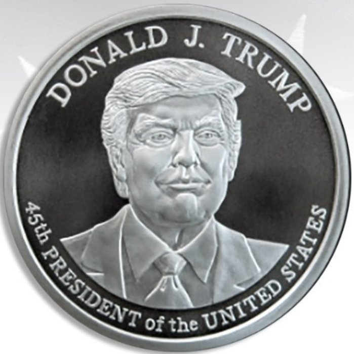 Förenta staterna Silver medal (ND) "45th President Donald J Trump" 1 Oz (999)  (Ingen mindstepris)