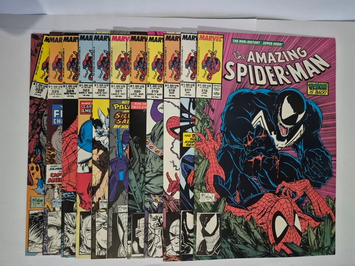 Amazing Spider-Man 316 - 325, 328, 500, 600, 692, 700 - Ultimate Spider-Man 160, Spider-Woman 1, Marvel Fanfare 42, Marvel Milestone Edition: Amazing - 19 Comic - 1989/2013