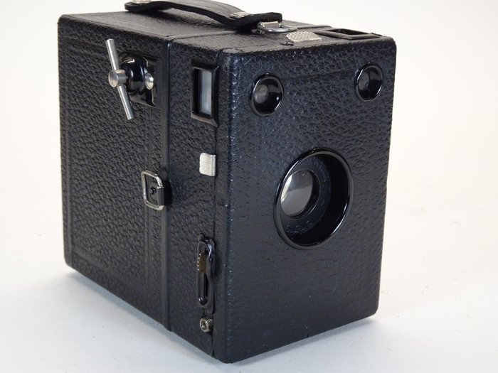 Zeiss Ikon Box Tengor 54/2  1e model + leren tas | Analogt kamera