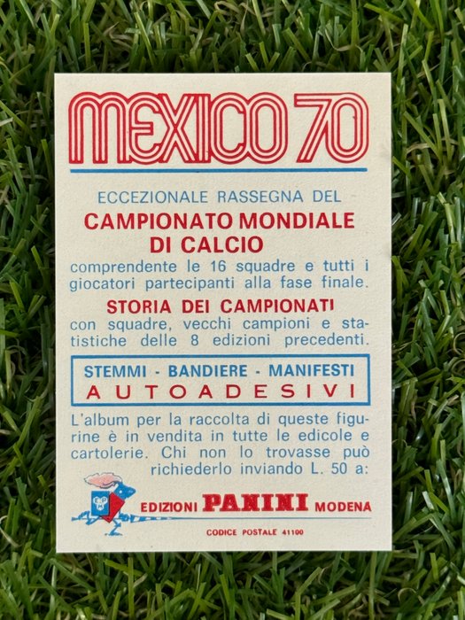 1970 Panini Mexico 70 World Cup Buglaria - Dinco Dermengiiev (Blue  Red back) - 1 Card - Næsten så god som ny (NM)