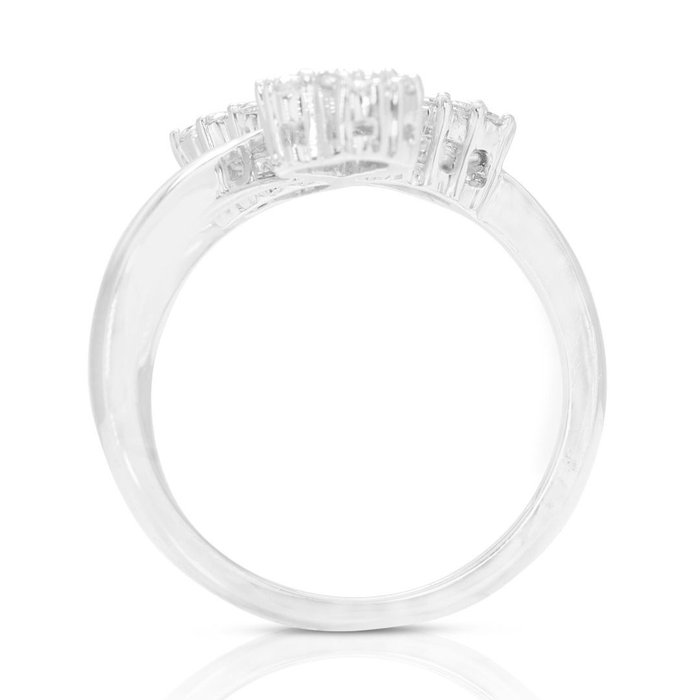 Ring - 18 kraat Hvidguld -  026ct tw Diamant (Natur)