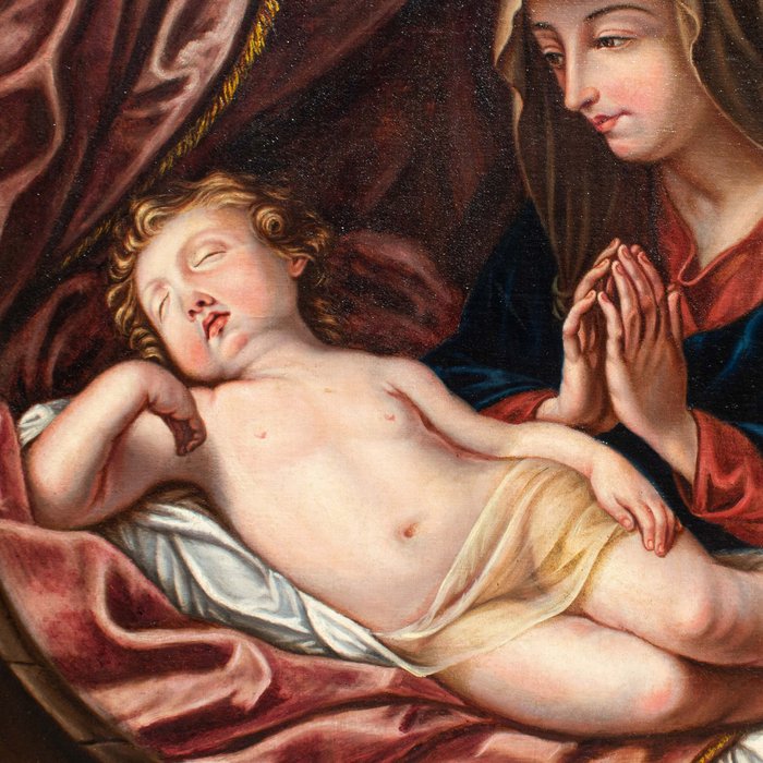 Adele Pinot (1848), da Guido Reni (Bologna, 1575 –1642) - Madonna in adorazione del Bambino dormiente