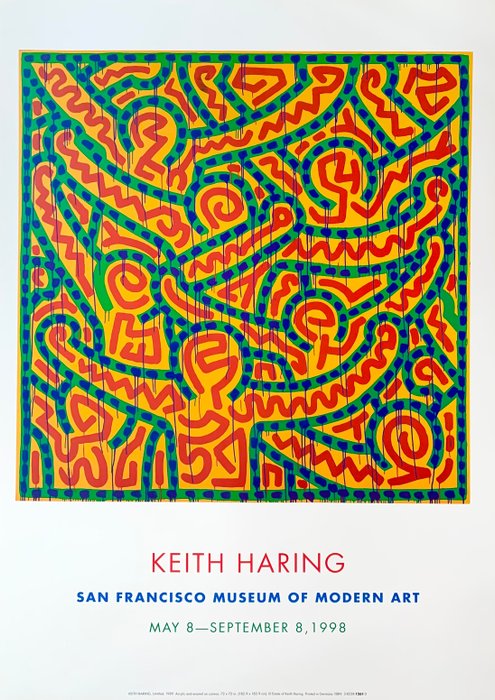 Keith Haring (after) - Untitled 1998 - Pop Art Offsetlithograph Print - 93 x 67 cm