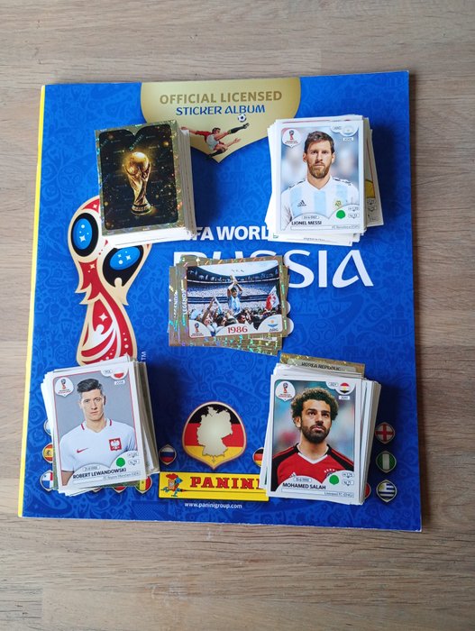 Panini - Euro 2016, Euro 2020 Preview, Euro 2020 Tournament Edition, WC Qatar 2022, WC Russia 18 - Lionel Messi, 5 Empty albums + 1420 Loose stickers