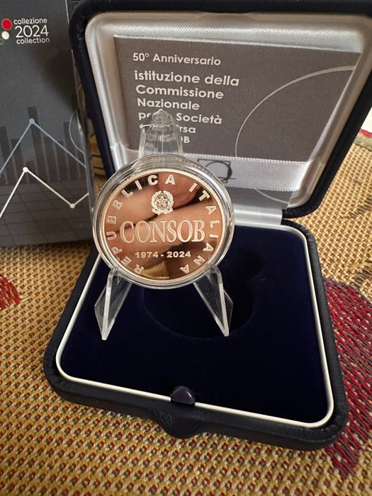 Italien. 5 Euro 2024 "CONSOB" Proof  (Ingen mindstepris)