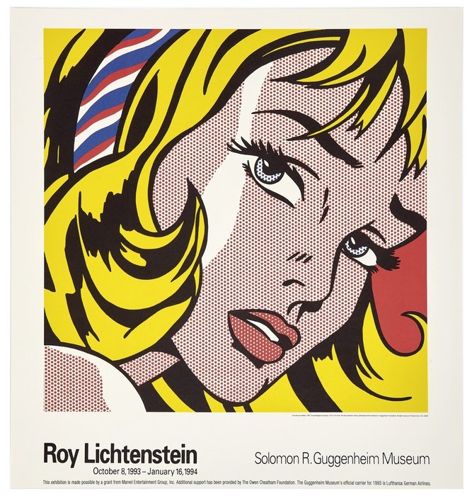 Roy Lichtenstein - GIRL WITH HAIR RIBBON - 1990‹erne