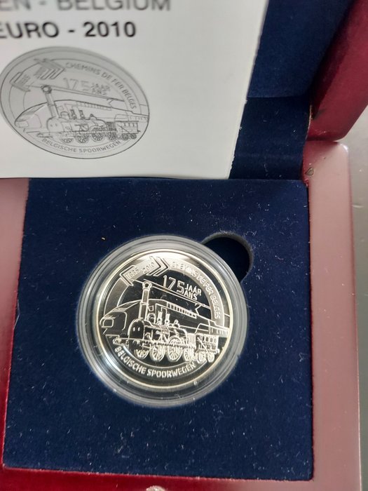 Belgien 5 Euro 2010 "175° Anniversario Ferrovie" Proof  (Ingen mindstepris)