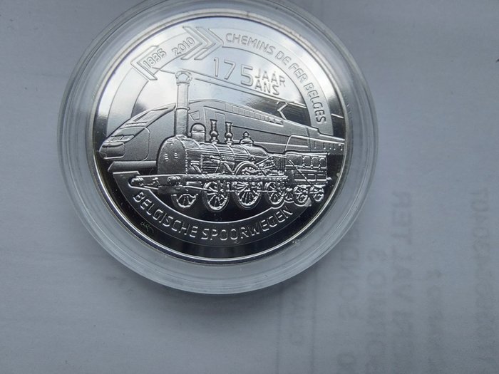 Belgien 5 Euro 2010 "175° Anniversario Ferrovie" Proof  (Ingen mindstepris)