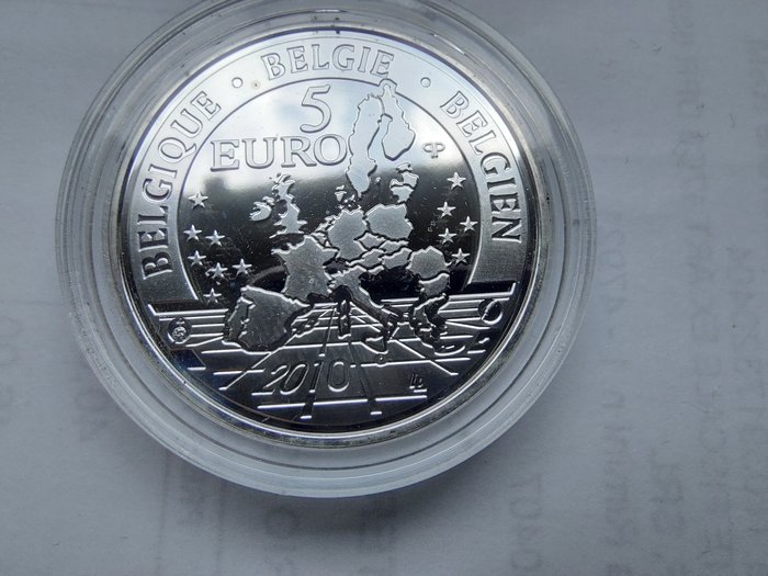 Belgien 5 Euro 2010 "175° Anniversario Ferrovie" Proof  (Ingen mindstepris)