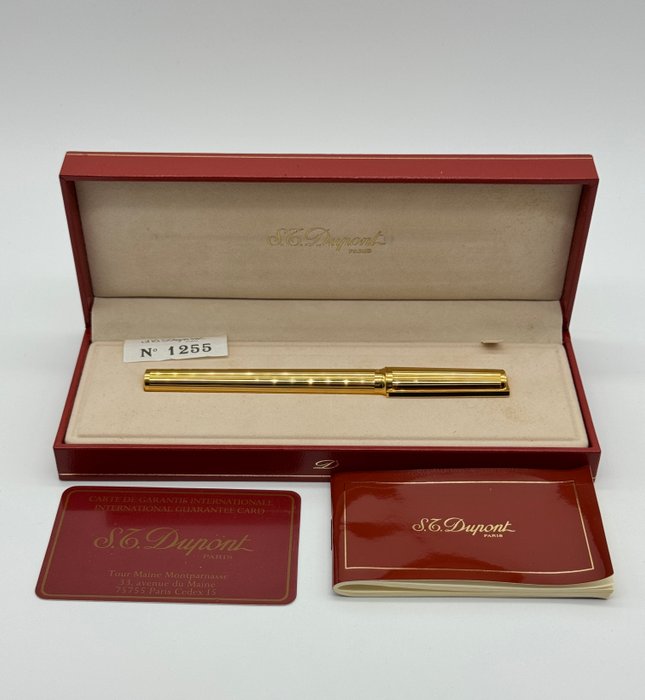 S.T. Dupont - Montparnasse Gold Plated 1989 *with  documents* - Pen