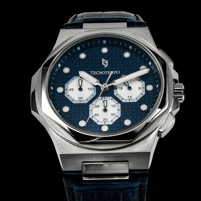 Tecnotempo - Chronograph "Ocatogon" - Blue dial - - TTOCTBL - Mænd - 2011-nu