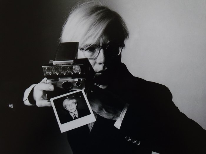 Oliviero Toscani (1942-) - Andy Warhol with Polaroid