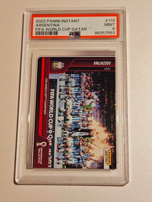 2022 Panini Instant World Cup Lionel Messi #118, #119 PSA 9 - 2 Graded card