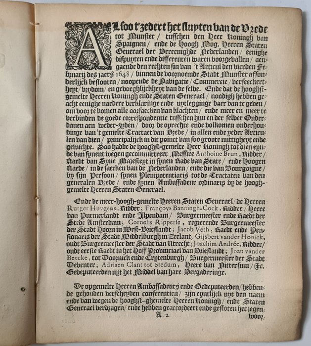 Anon - Tractaet van de marine...tusschen Anthoine Brun, Ambassadeur van Spanje en de Staten Generaal - 1657